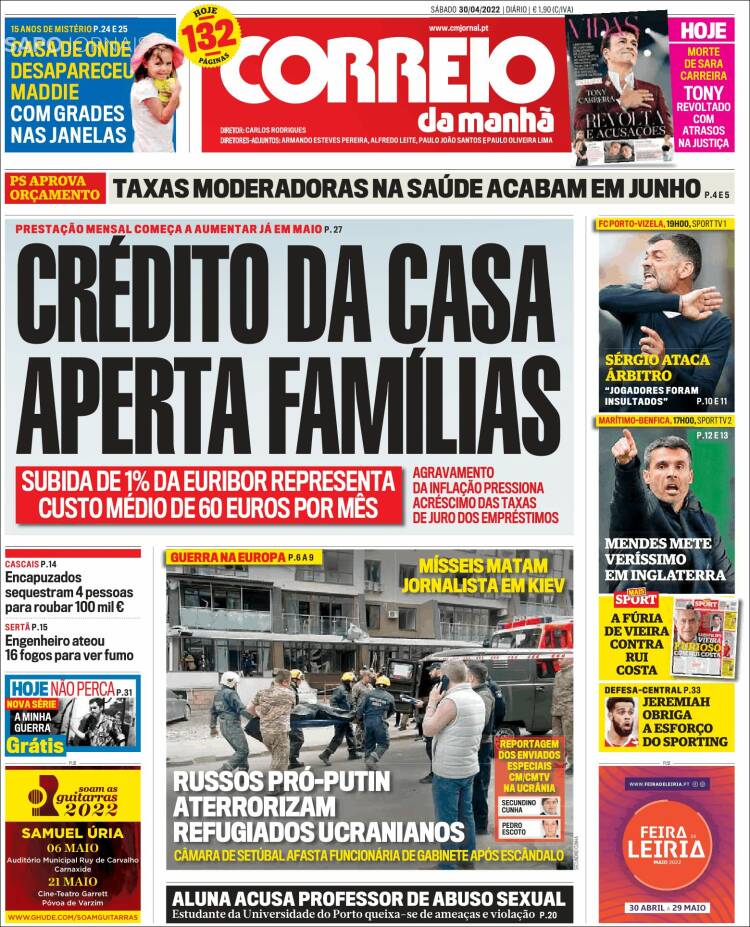 Portada de Correio da Manhã (Portugal)
