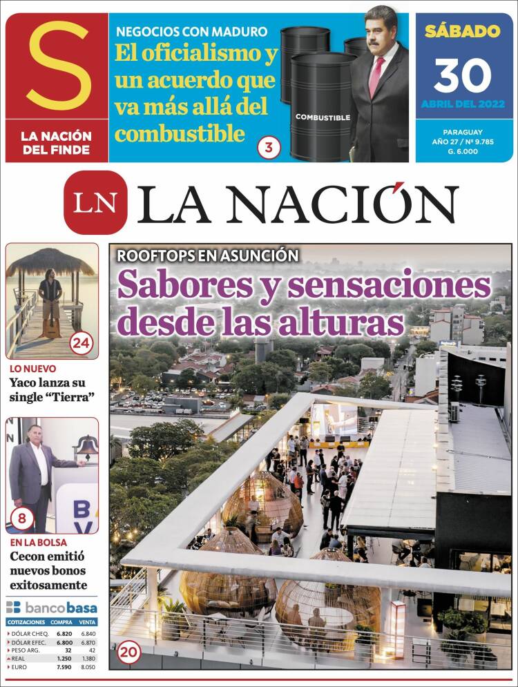 Portada de La Nación (Paraguay)