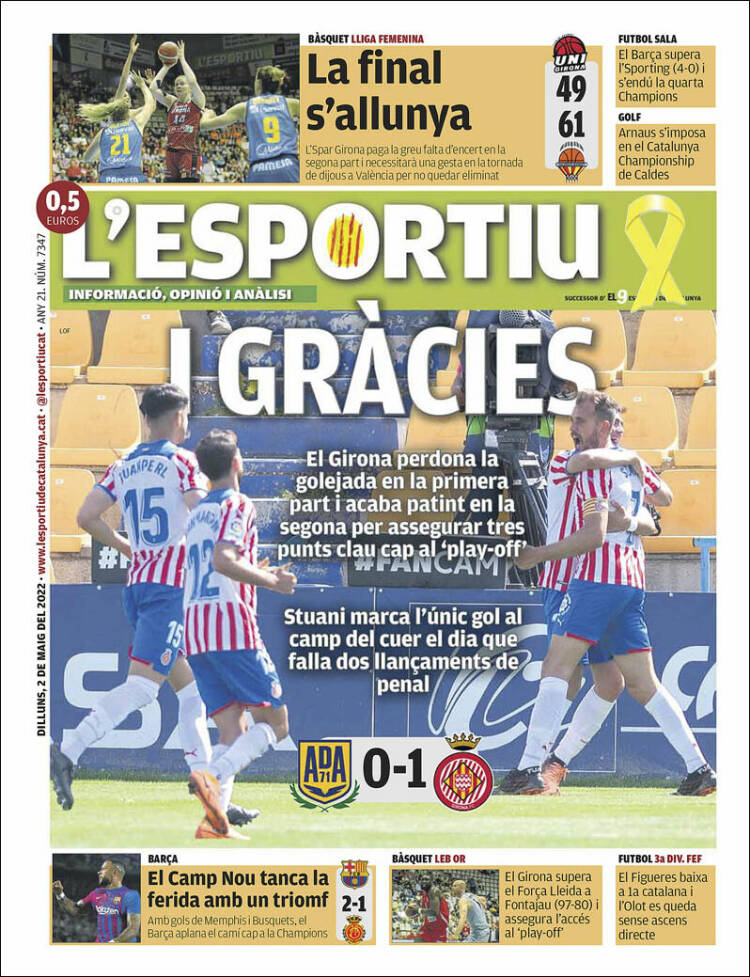 Portada de L'Esportiu : Girona (España)