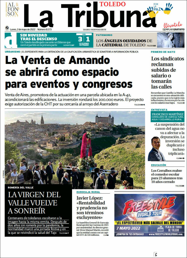 Portada de La Tribuna de Toledo (España)