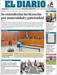 Portada de El Diario de Paraná (Argentina)