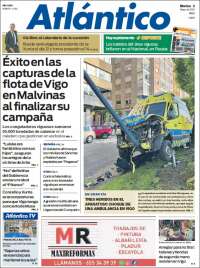 Portada de Atlántico Diario (Spain)