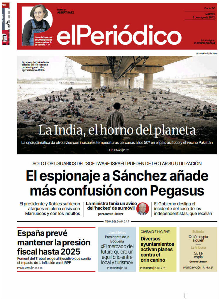 Portada de El Periódico (España)