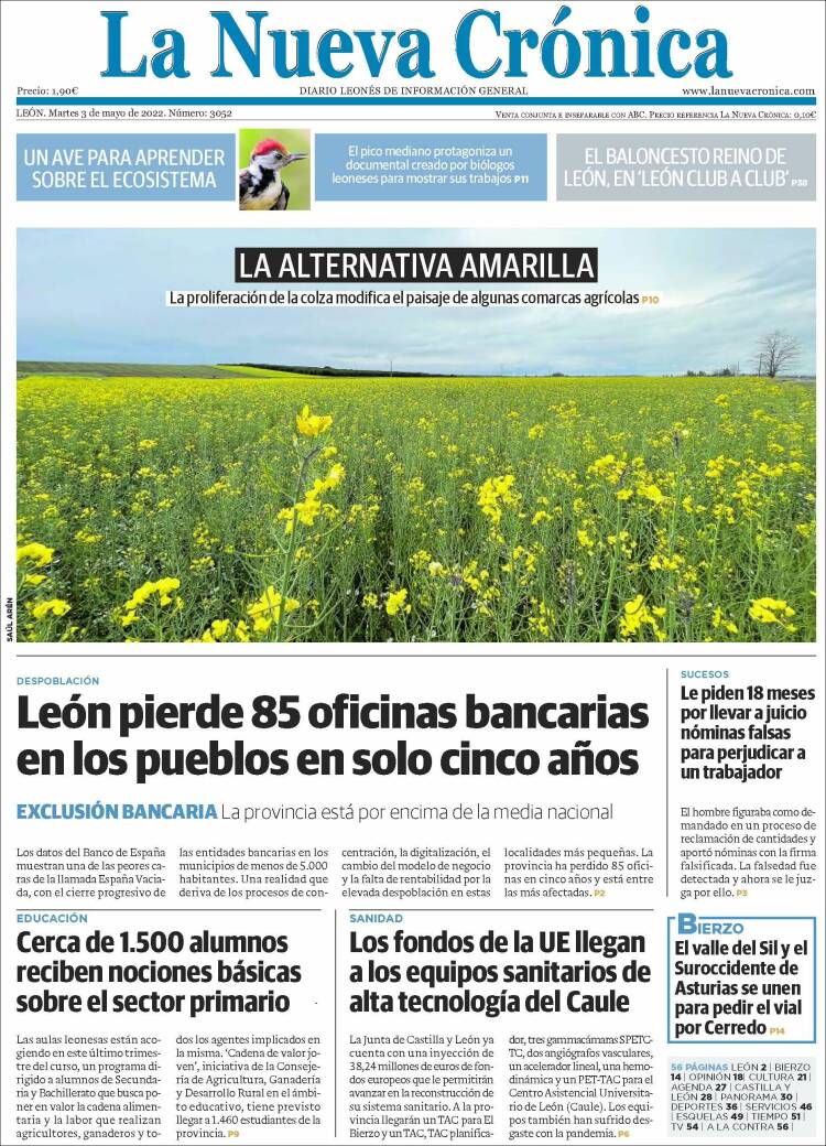 Portada de La Nueva Crónica (España)