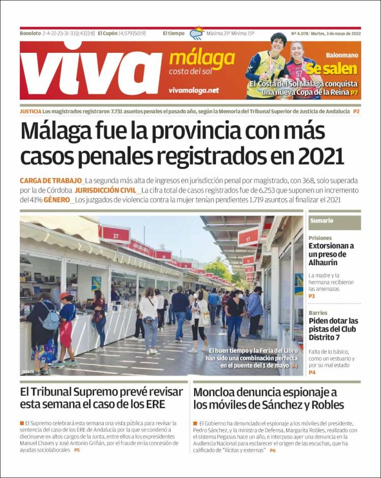 Portada de Viva Málaga (España)