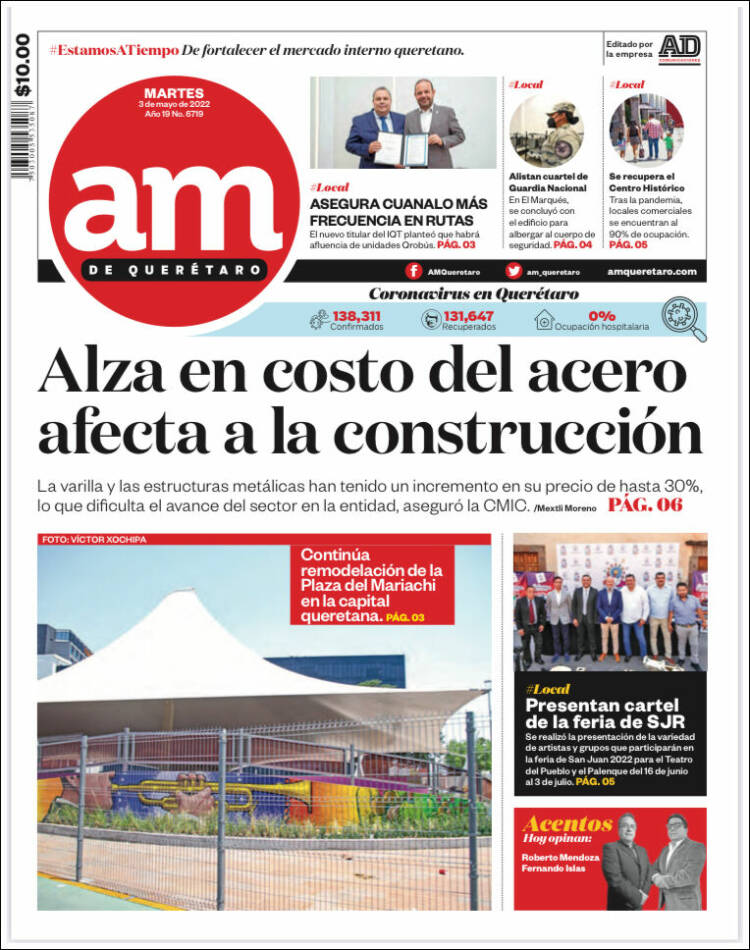 Portada de A.M. Querétaro (México)