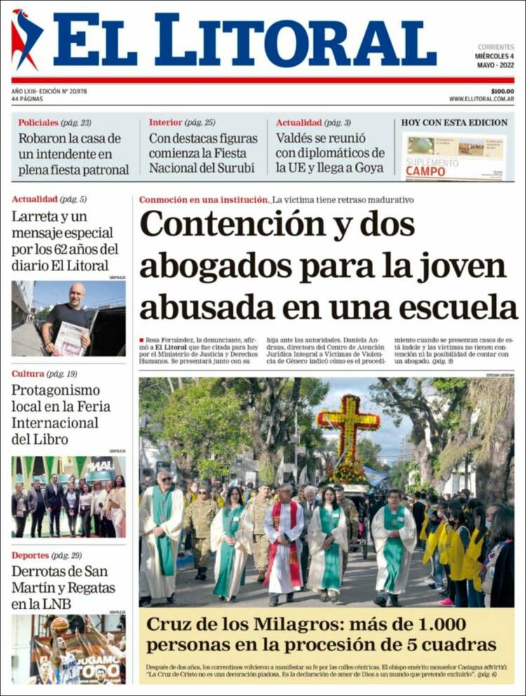 Portada de El Litoral Corrientes (Argentina)