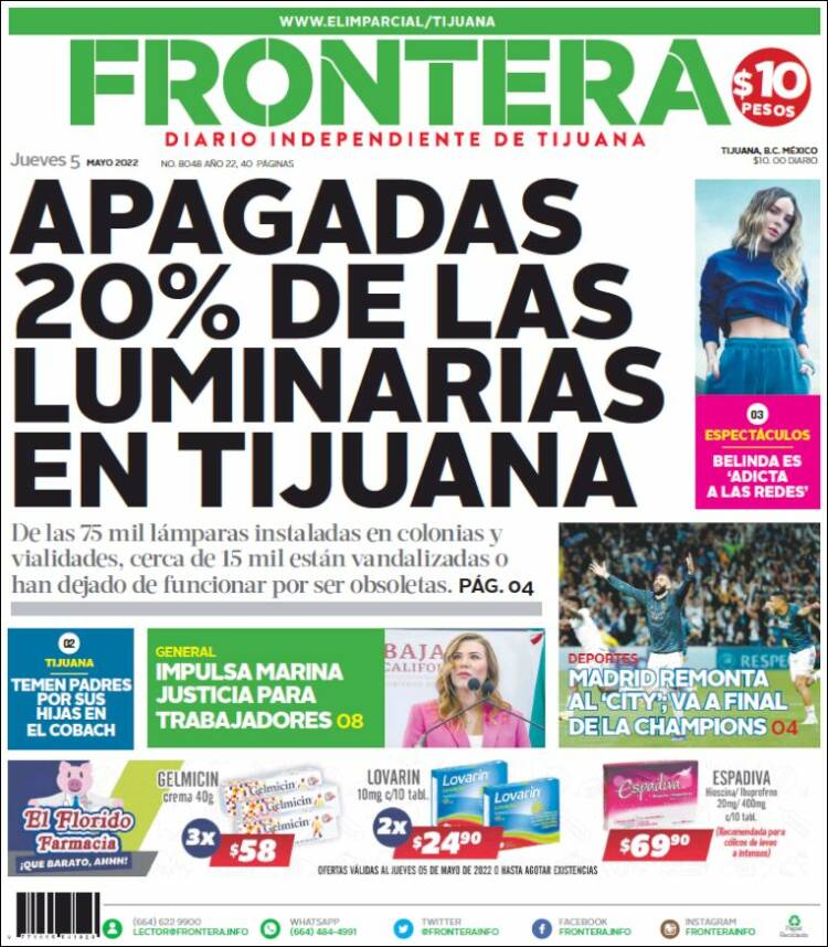 Portada de Frontera (México)