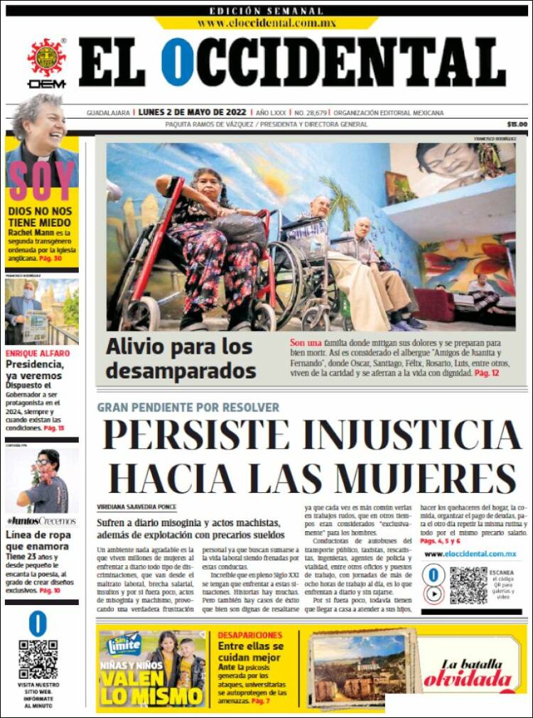 Portada de El Occidental (México)