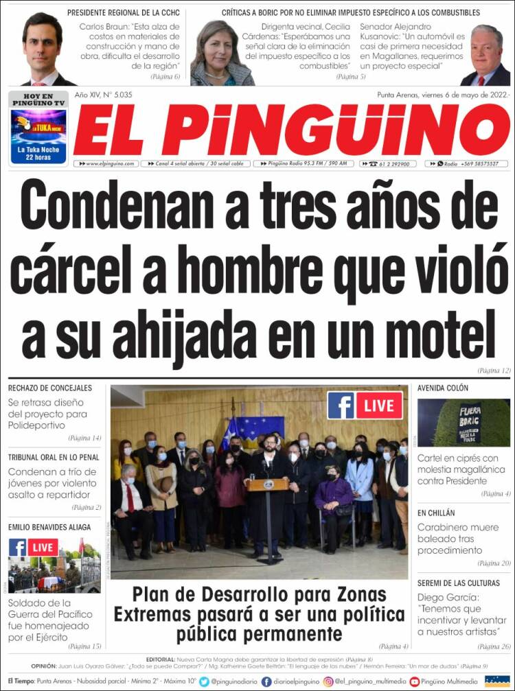 Portada de El Pingüino (Chile)