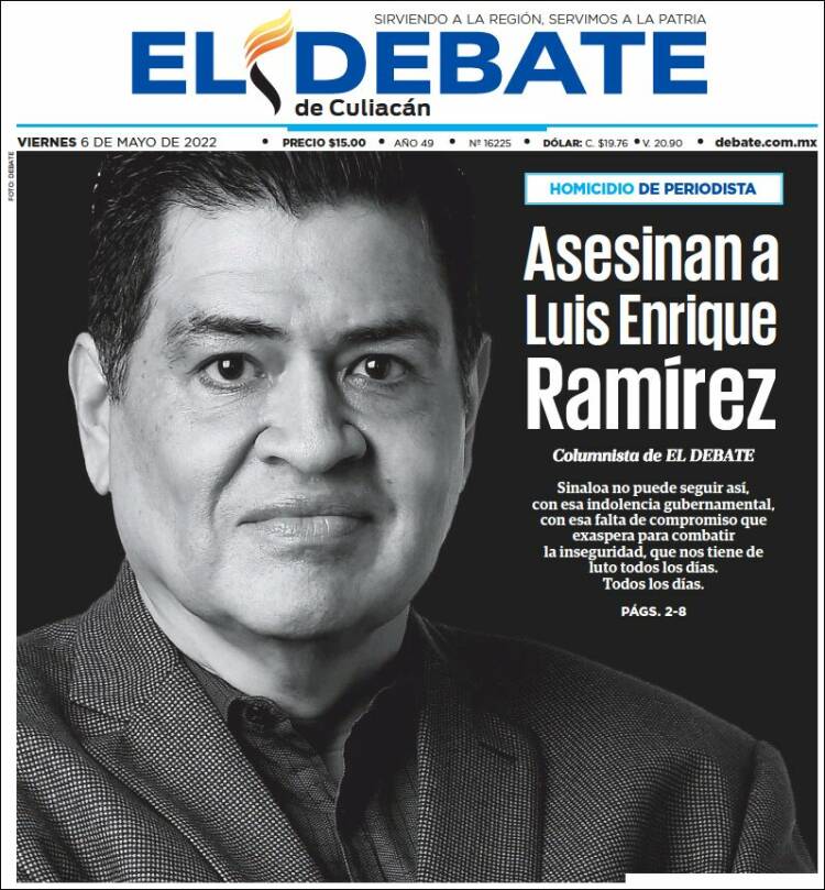 Portada de El Debate de Culiacán (México)