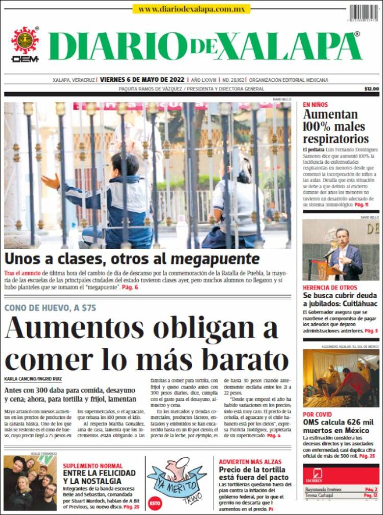 Portada de Diario de Xalapa (México)