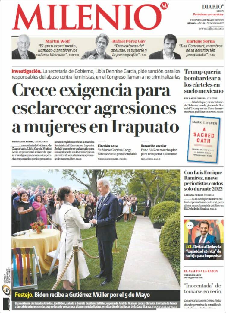 Portada de Milenio de León (México)