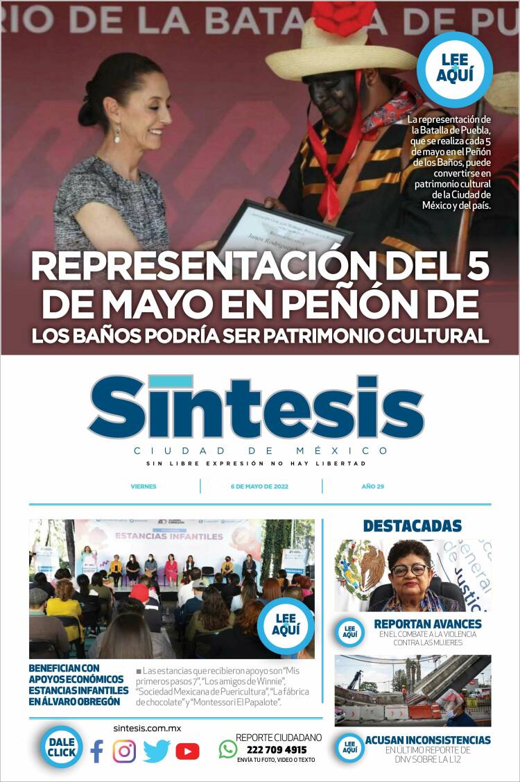 Portada de Síntesis Nacional (México)