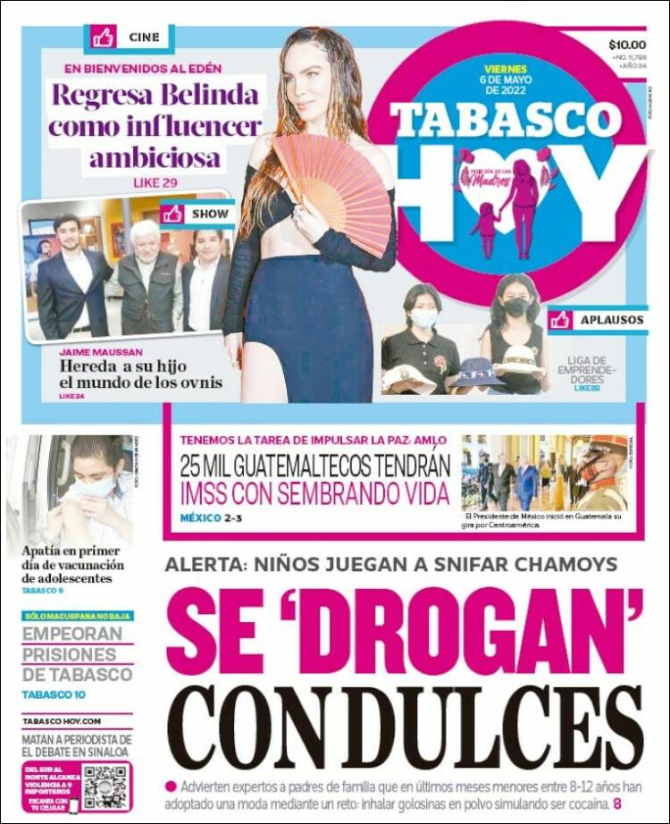 Portada de Tabasco Hoy (México)