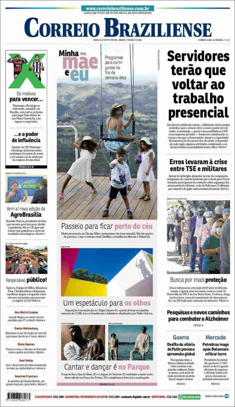 Portada de Correio Braziliense (Brasil)