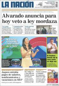 Portada de La Nación - Costa Rica (Costa Rica)