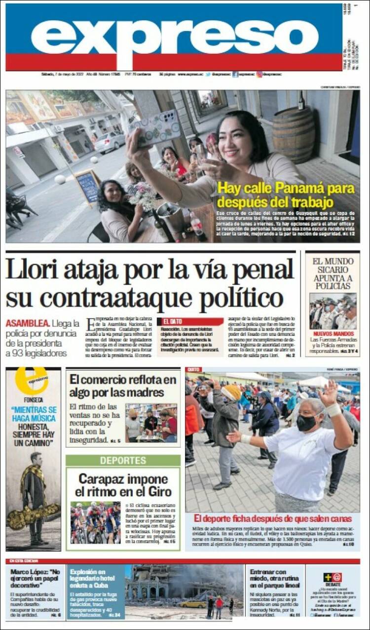 Portada de Expreso (Ecuador)
