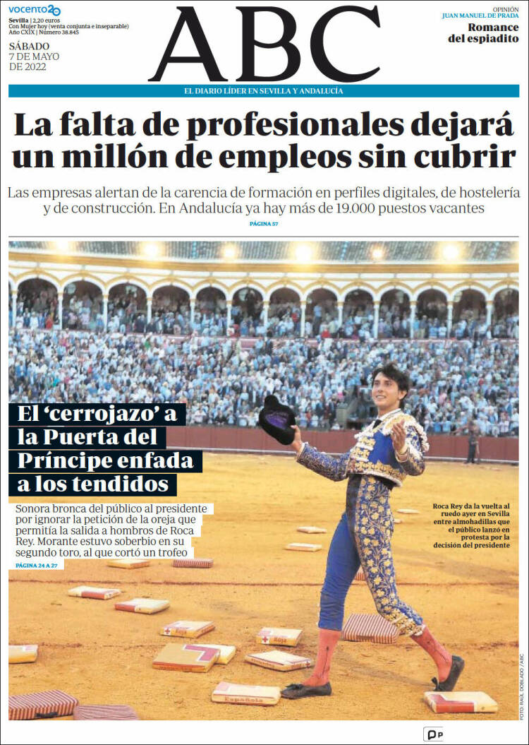 Portada de ABC - Sevilla (España)