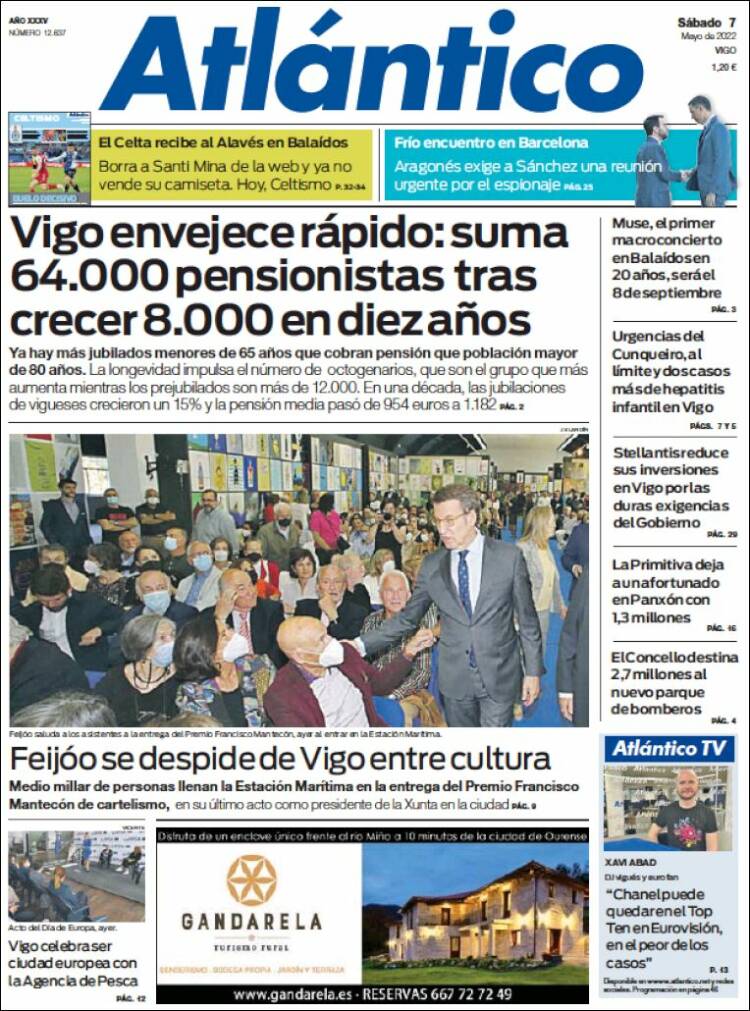 Portada de Atlántico Diario (España)