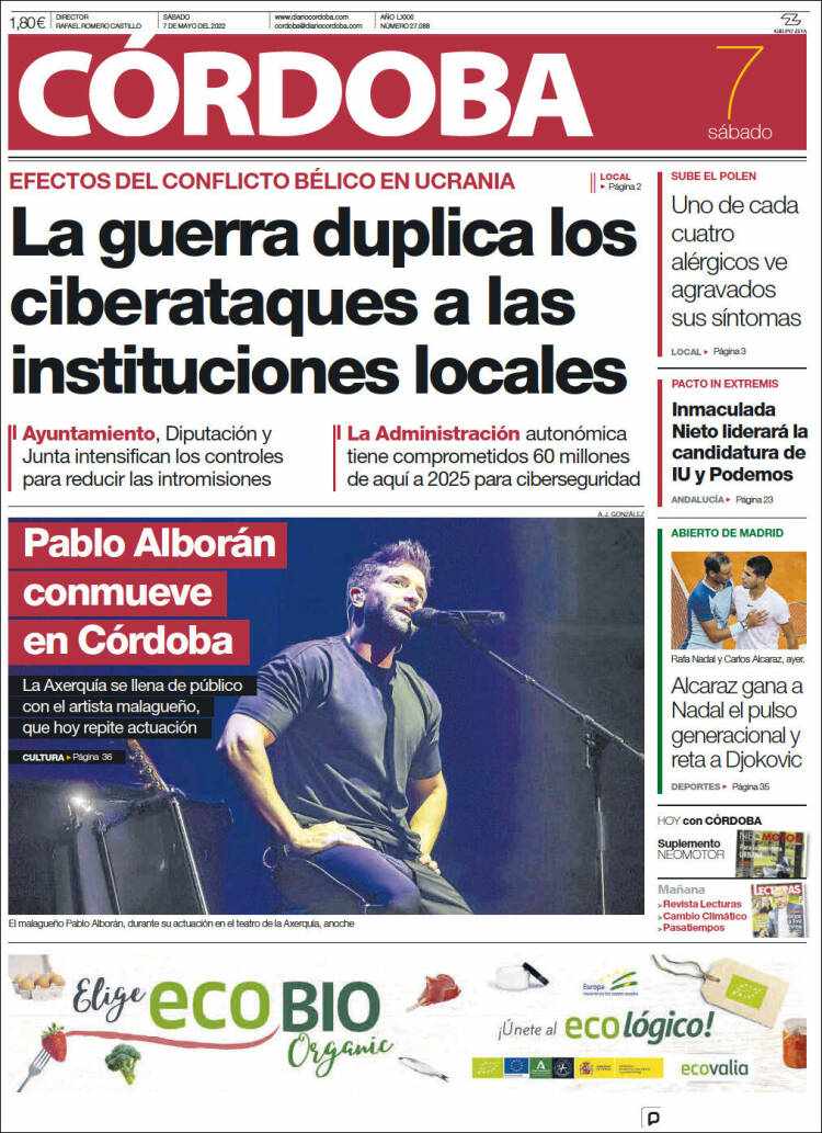 Portada de Diario de Córdoba (España)