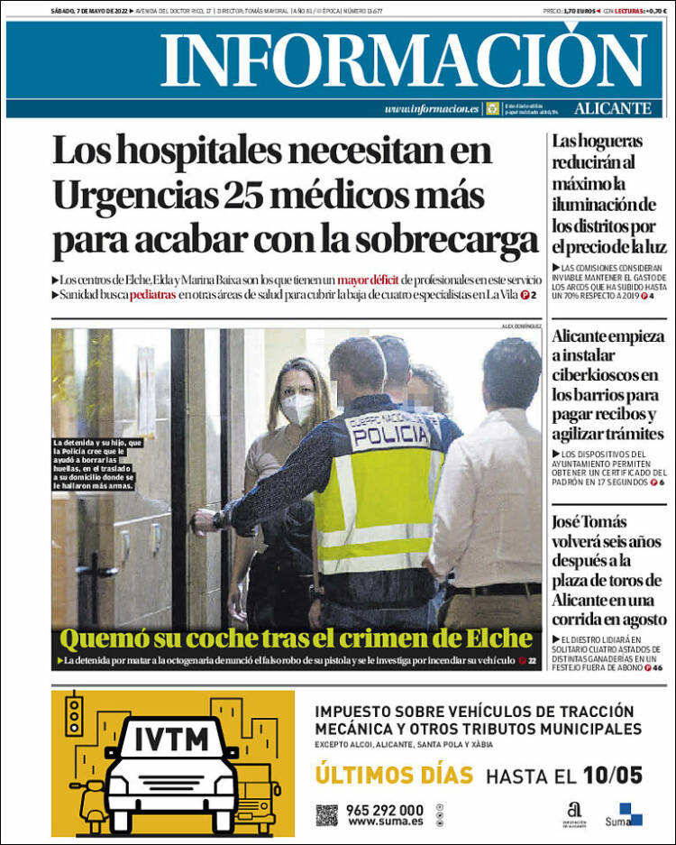 Portada de Diario Información (España)