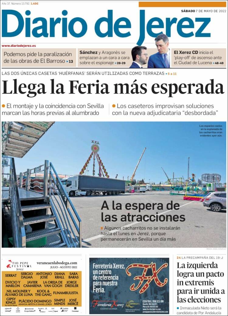 Portada de Diario de Jerez (España)