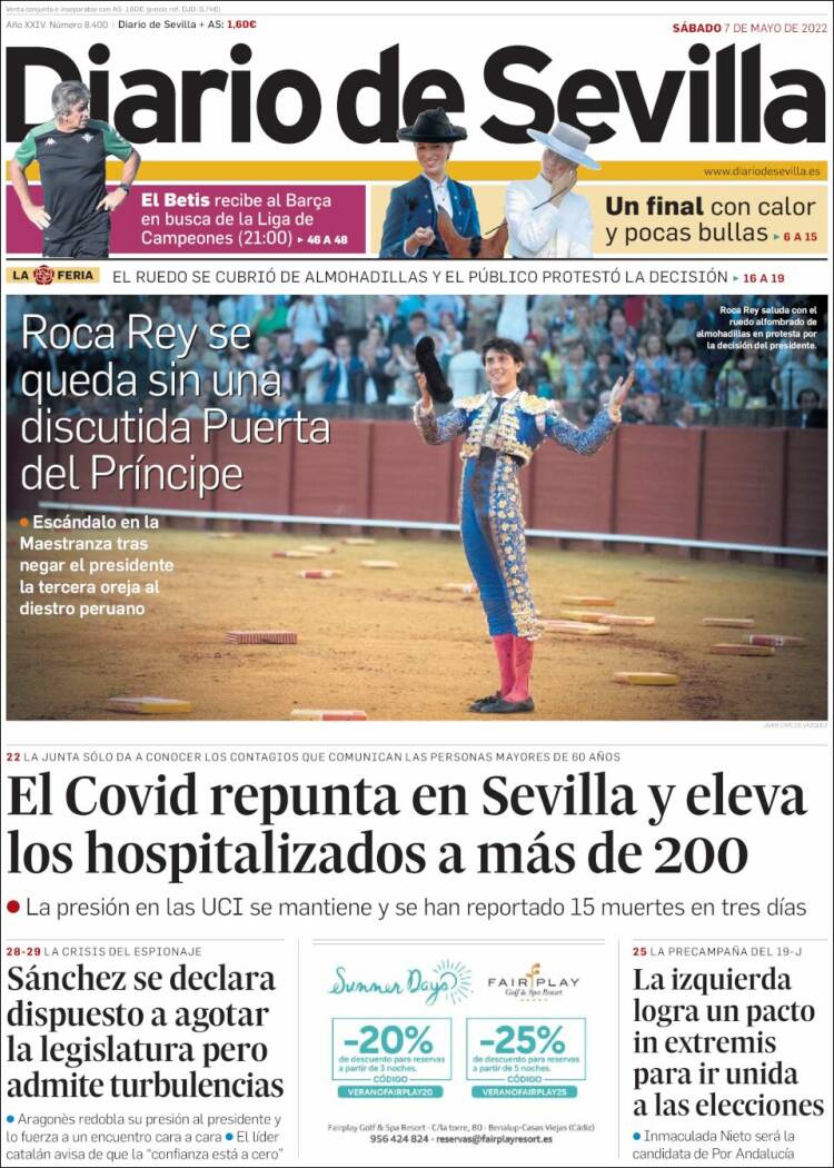 Portada de Diario de Sevilla (España)
