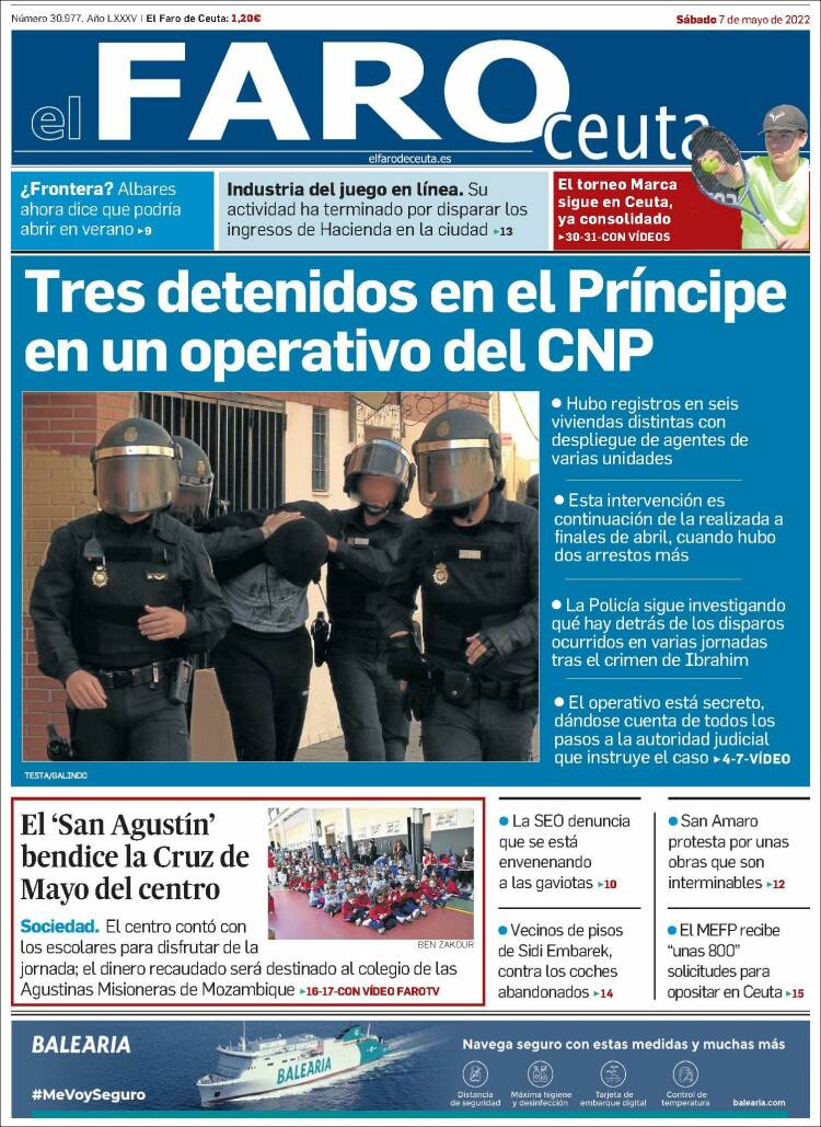 Portada de El Faro de Ceuta (España)