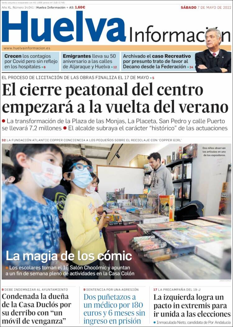 Portada de Huelva Información (España)