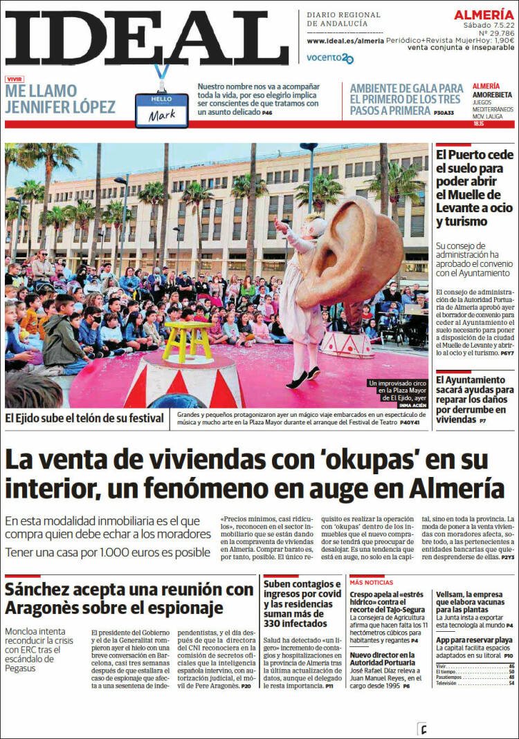 Portada de Ideal Almeria (España)