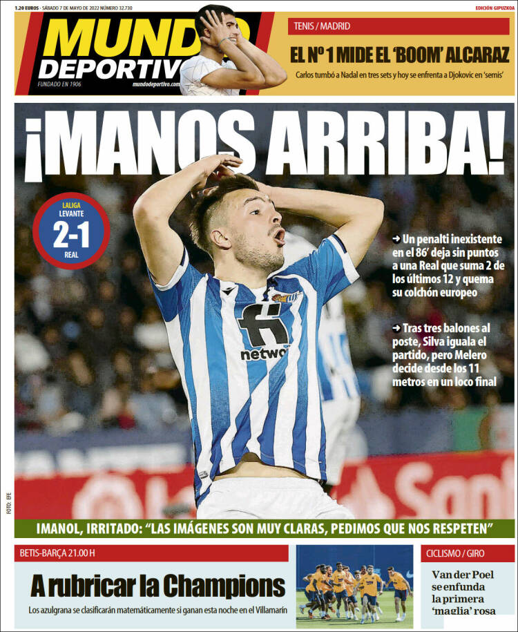 Portada de Mundo Deportivo Gipuzkoa (España)