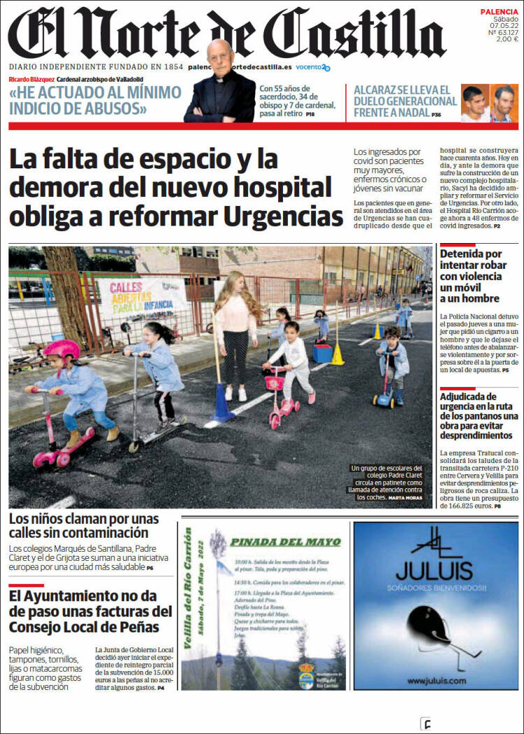 Portada de Norte de Castilla - Palencia (España)