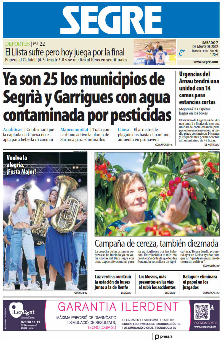 Portada de Segre  (España)