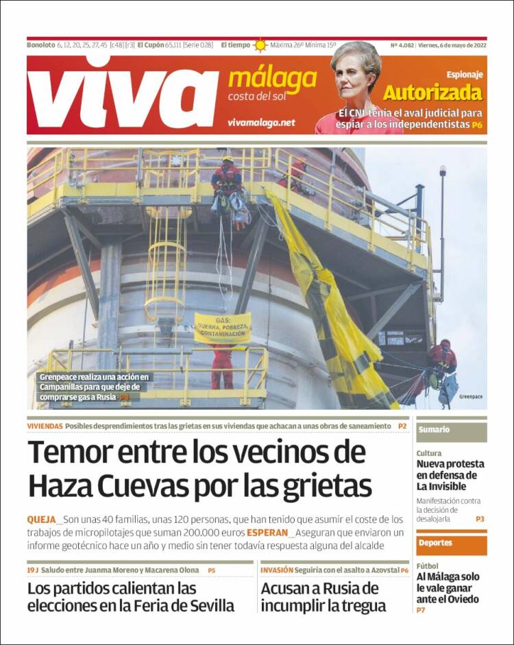 Portada de Viva Málaga (España)