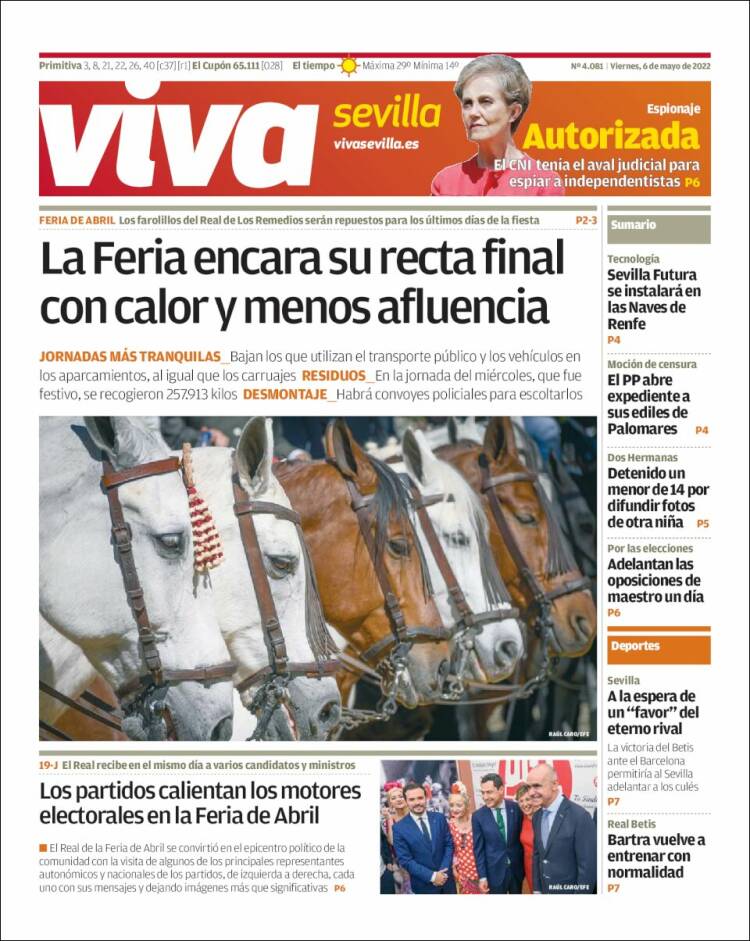 Portada de Viva Sevilla (España)