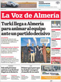 Portada de La Voz de Almería (España)