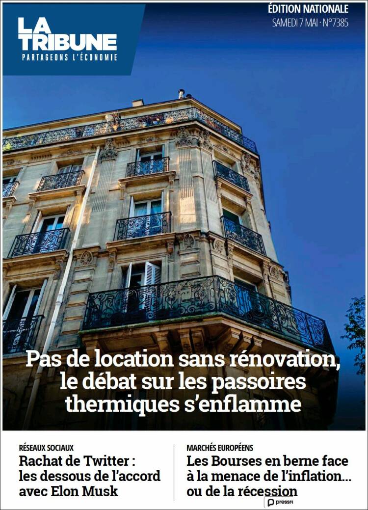 Portada de La Tribune (Francia)