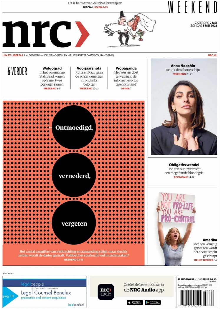 Portada de NRC Handelsblad (Pa&iacute;ses Bajos)