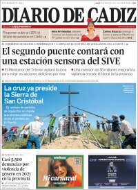 Portada de Diario de Cádiz (España)