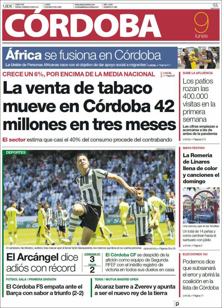 Portada de Diario de Córdoba (España)