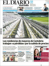 Portada de El Diario Montañés (España)