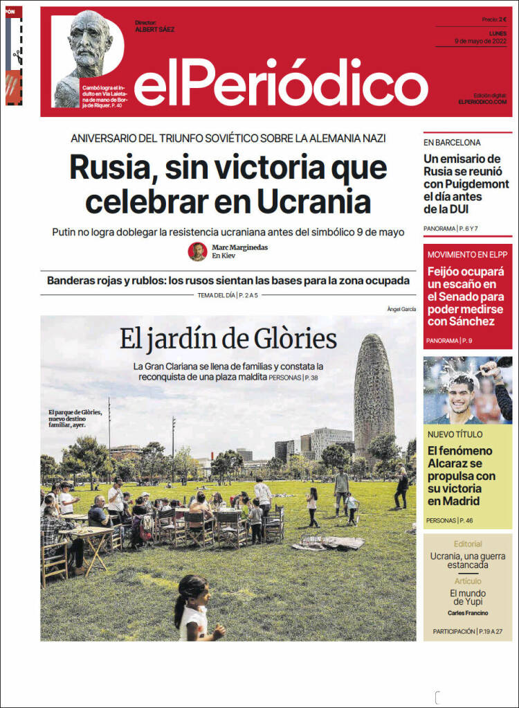 Portada de El Periódico (Espagne)