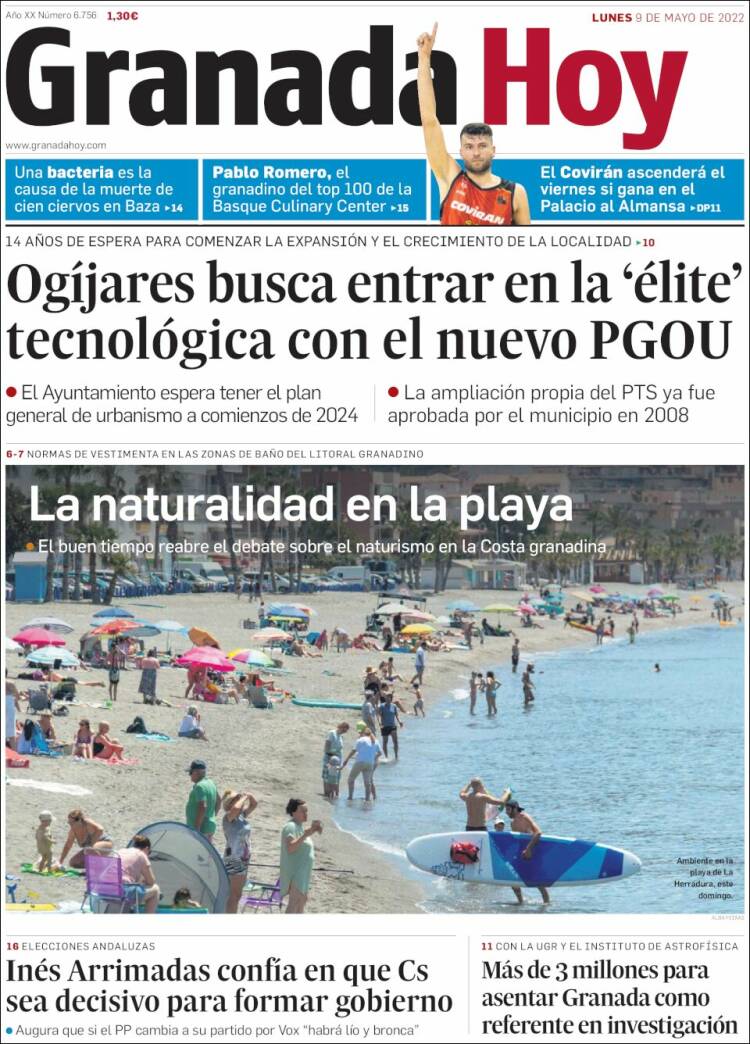 Portada de Granada Hoy (España)