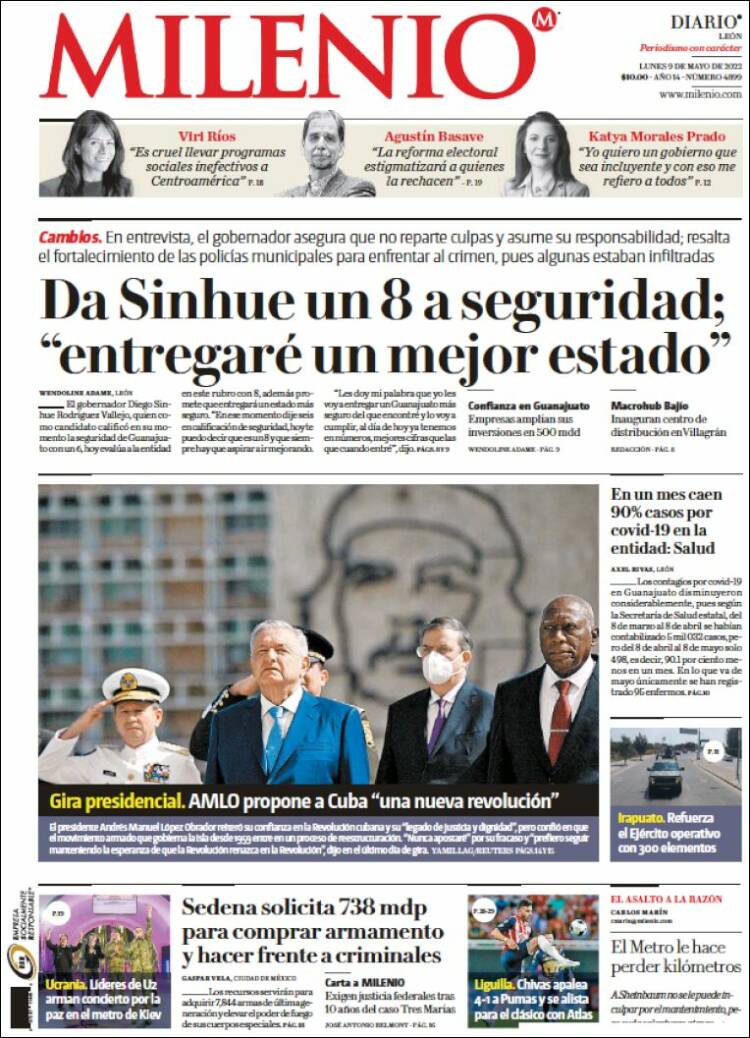 Portada de Milenio de León (M&eacute;xico)