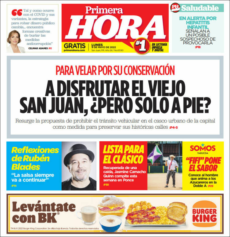 Portada de Primera Hora (Puerto Rico)