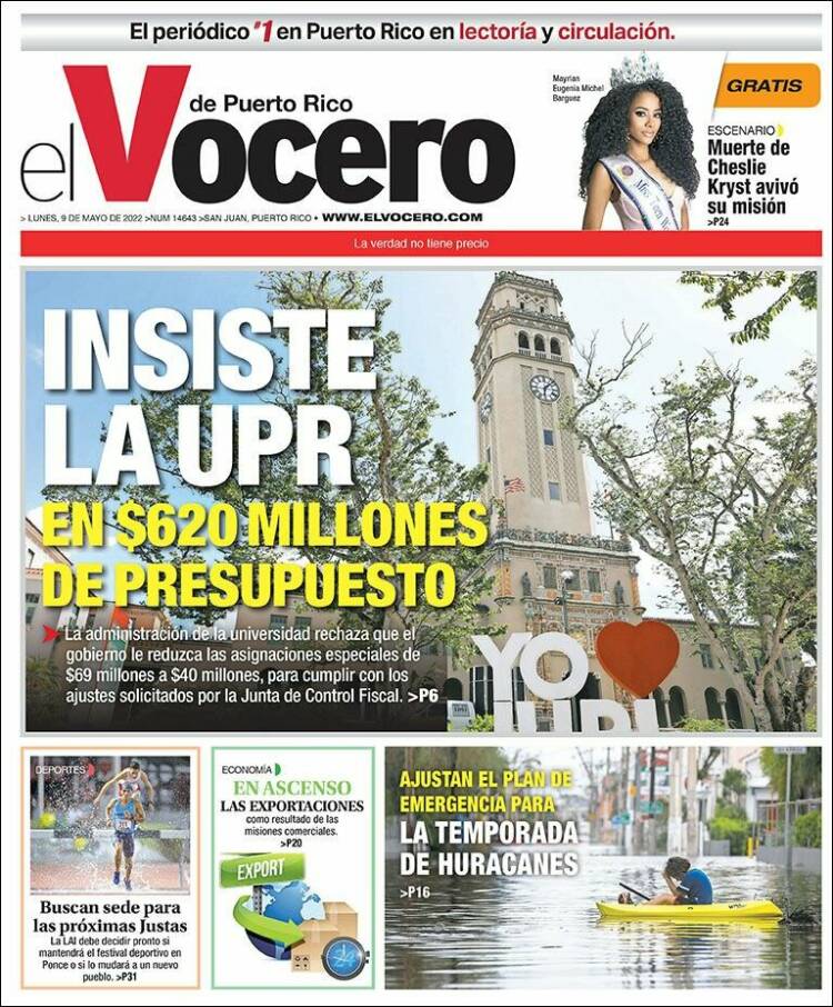 Portada de Vocero (Puerto Rico)