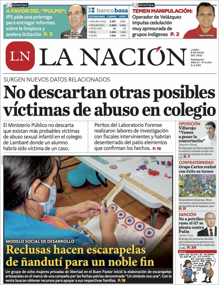 Portada de La Nación (Paraguay)
