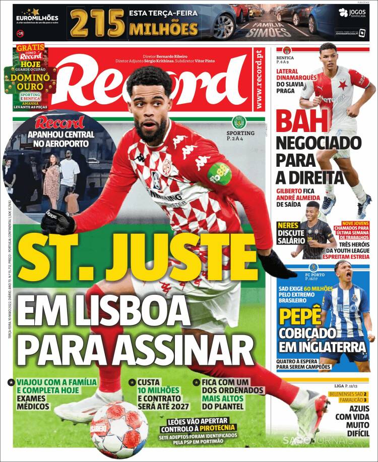 Portada de Record (Portugal)