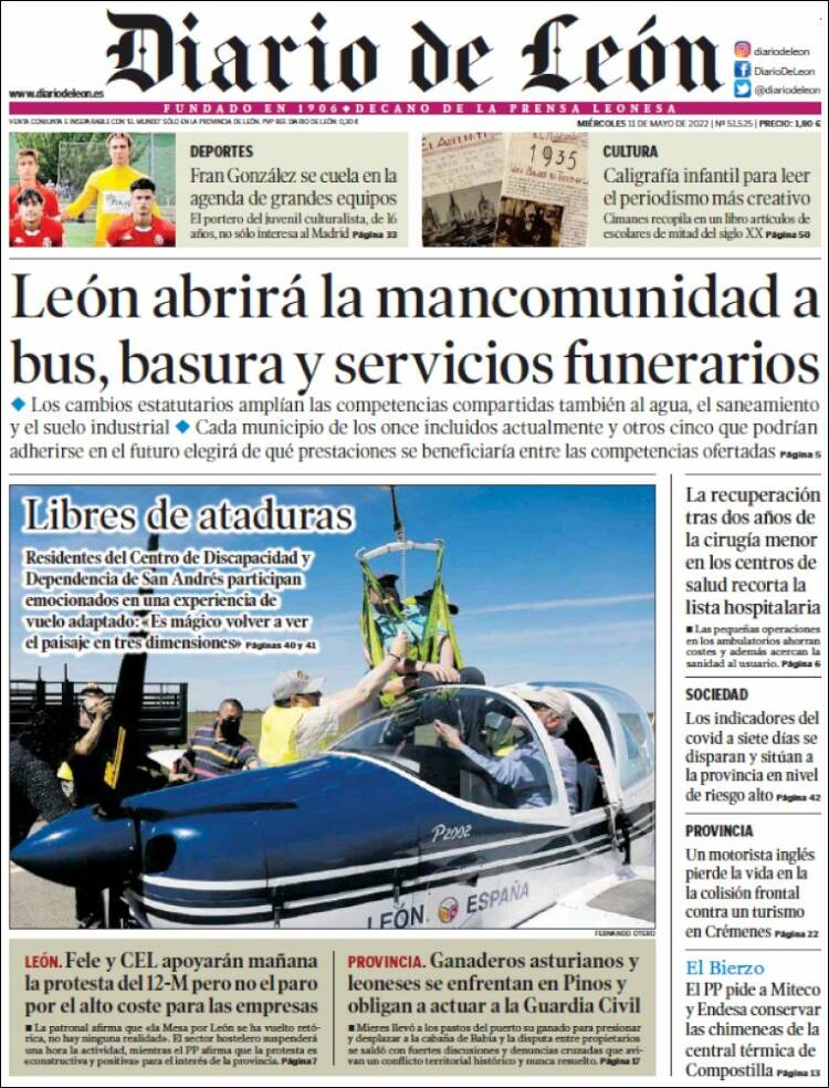 Portada de Diario de León (Espa&ntilde;a)